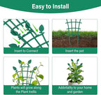 4 Pack Trellis for Potted Plants, Simple to Install Stackable Small Plant Trellis for Indoor & Outdoor, Climbing Plant Support for Pothos, Houseplants Flower, Hoya, Vine, Ivy