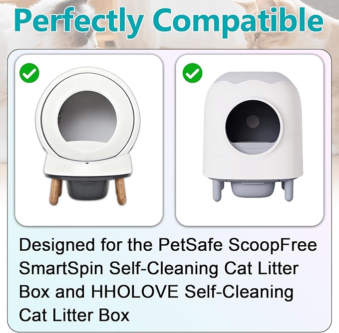 9 Pcs Deodorizer Compatible with PetSafe ScoopFree SmartSpin Self-Cleaning Cat Litter Box & HHOLOVE Self-Cleaning Cat Litter Box, Natural Essential Oils, Cat Friendly, Odor Control