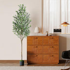 Alupssuc 7ft Olive Tree Artificial Indoor, Fake Tree Potted Faux Olive Trees with Lifelike Fruits and Realistic Leaves, Artificial Plants Indoor Fake Plants for Modern Home Office Living Room Decor
