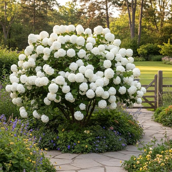 Snowball Bush Live Plant 4 Inch Pot, Snowball Viburnum Tree 6-10 Inch Tall, Flowering Shrub for Outdoor Garden and Landscape