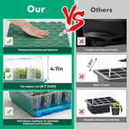 Hanaoyo Self-Watering Seed Starter Tray 2 Packs, 96 Cells Seed Starter Kit with Humidity Vented Domes and High Lid, Germination Kit for Indoor Greenhouse Seed Starter