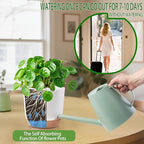 7.2 Inch Self Watering Orchid Pots for Indoor Plants,Macetas para Orqudeas,Flower Pots for Indoor Plants with Holes（White）
