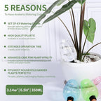 8 Pcs Plant Watering Globes Self Watering Planter Insert Plants Top Fill Water Device Plastic Water Bulbs Slow Release Terracotta for Plants, Clear