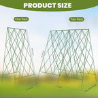 Cucumber Trellis 2 Pack, Foldable A-Frame Garden Trellis for Raised Bed Garden Grow Support with Plant Support Clips, Twist Ties, Plastic Ties, for Cucumber,Tomato, Climbing Plants and Flowers