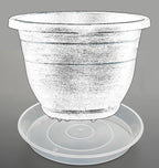 LWALRS 20 Pack Plant Saucer Tray (6 8 10 12 inch), Plant Saucers for Indoors Outdoor, Plastic Heavy Duty Drainage Drip Water Trays for Planter Pots Flower, Clear Pot Saucers Trays for Plants