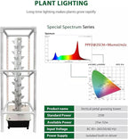 FLTRGO Hydroponics Growing System, 15 Layer 45 Holes Indoor Hydroponic Grow Vertical Tower, with Led Grow Llight, Garden Tower Growing Kit, for Grow Herbs, Fruits, Vegetables