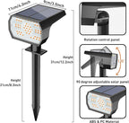 NYMPHY Solar Lights Outdoor Waterproof IP68, 56 LED 3 Lighting Modes Solar Powered Garden Yard Spot Solar Lights for Christmas Outside Landscape- 6 Pack (Warm White)