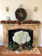 ZYTUYO 5 Pcs White & Light Green Silk Hydrangeas Artificial Flower Boho Dried Touch 20'' Faux Hydrangeas for Indoor Home Decor Kitchen Living Room Outdoor Porch Wedding Flower Arrangement