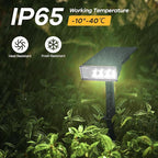 Consciot Solar Lights Outdoor, 6500K Daylight Solar Spotlights, Waterproof Landscape Lighting for Yard, Garden, Tree, Pathway, House, Patio, Outdoor Decor, 4 Pack