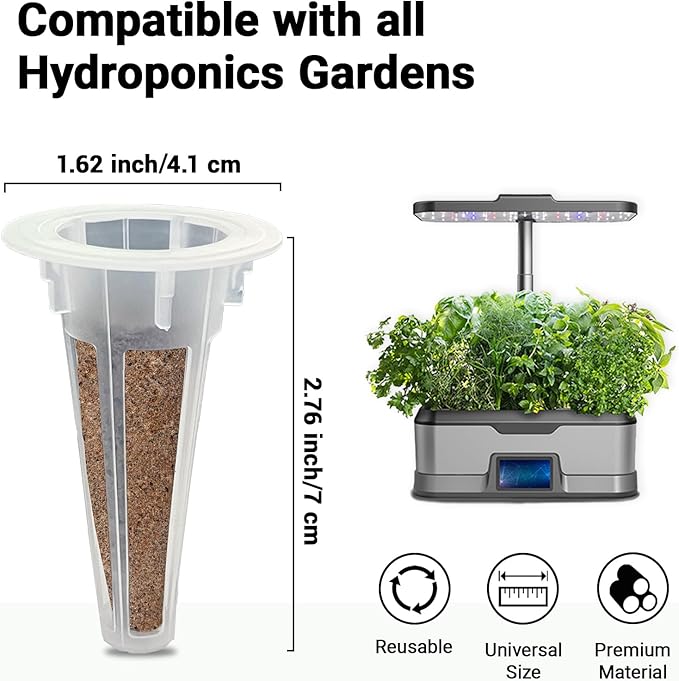 Assorted Seed Pods for All Hydroponics Growing Systems, 8 Pods with 600+ Seeds of Romaine, Basil, Cherry Tomato, Cucumber, Cayenne Pepper and Lavender