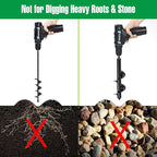 Auger Drill Bit for Planting 4 Pack, Garden Ground Earth Spiral 3/8" Hex Drive Drill, Easy Bulb Post Hole Digger Flowers, Metal Bedding Digging Plant Rapid Planter Tool