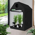 zazzy Grow Tent 60"x60"x72" Roof Cube Plant Grow Tents with Observation Window and Removable Floor Tray for Indoor Plant Growing Seedling 5x5