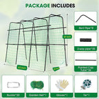 Cucumber Trellis for Raised Bed and Garden, 47" H x 63" W U-Shaped Metal Garden Trellis for Climbing Plants with Nylon Netting, Vegetable Support Frame