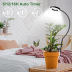 Wolezek 2 in 1 Grow Lights for Indoor Plants, 3 Colors Plant Lights with 360 Gooseneck, 48 LEDs Full Spectrum, 6/12/16H Timer, 5 Brightness, Black 3 Pack