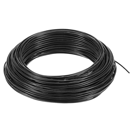 PATIKIL 1.5mm Bonsai Training Wire, 1 Roll Floral Wire Stems Anodized Aluminum Tree Wire 95 Feet Total for Gardening Branch Fixing, Black