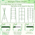 Riare 8 Pack 5.2 FT Tomato Cages for Garden- 63inches Heavy Duty Tomato Stakes and Supports, Adjustable Tall Tomato Plant Support Trellis for Pots, Raised Garden Bed, Climbing Vegetables Plants