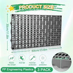 3 Pack Heavy Duty Fountain Basin Grate, 24"x 12" Pondless Waterfall Kit, Water Grid for Raised Beds, Rectangular Hide Reservoir Grates for Indoor & Outdoor Ponds, Waterfall Fountains, Water Gardens
