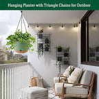 Koalaime Hanging Planter Self Watering 10 Inch, 2 Pack Indoor Outdoor Hanging Baskets, Hanging Flower Pots with Drainage Hole & 2 Kinds of Plant Hangers for Garden Home Decor(Green)…