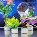 16 Pack Aquarium Plant Weights, Aquatic Plants Fixed Ring Set, Anti-Floating Ceramic Aquarium Plant Rings, Aquarium Landscape Decoration Fish Tank Accessories 1.8 x 1.3 Inch