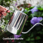 OFFIDIX Watering Can for Indoor Plants,Long Spout Metal Stainless Steel 21 oz Watering Can with 14 oz Glass Plant Mister Spray Bottle for House Plant Bonsai