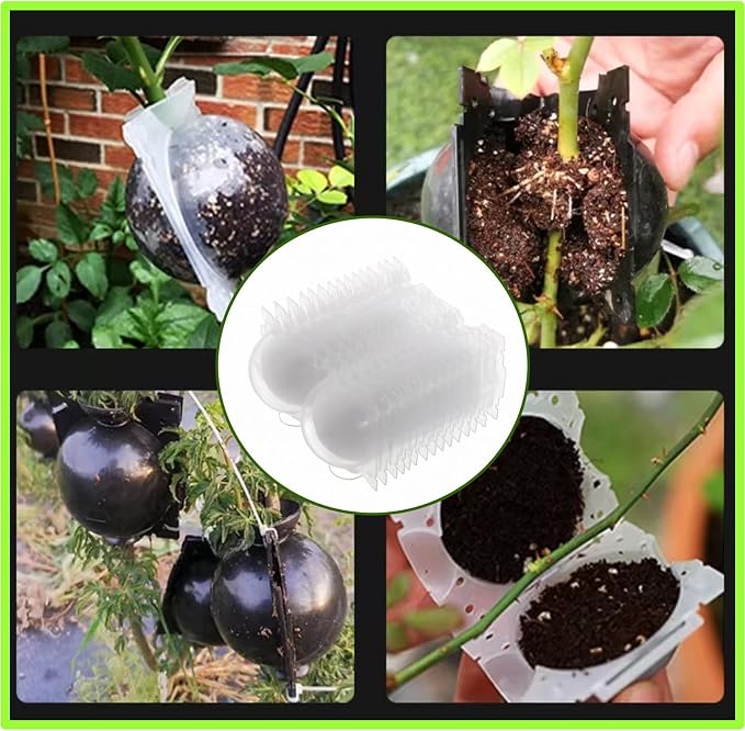 Markeny Reusable Plant Rooting Ball, Plant Propagation Root Ball Effective Invisible Propagation(15PCS), White