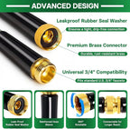 Garden Hose 25 ft Flexible Non-Expandable Water Hose Kink-Free Ultra Lightweight Leak-Proof Durable Portable Wear-Resistant Hoses Pipe with 3/4" Strong Fittings for Outdoor Yard Lawn Car Wash