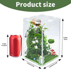 Jumping Spider Enclosure Accessories, DIY Habitat Decoration Set with Feeding Dish and Hideout, Spider Enclosure, Habitat Accessories for Jumping Spider, Tarantula, Insect