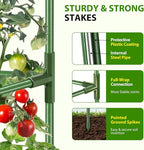 Suntee 3 Pack Tomato Cage with 20 Gallon Grow Bags, 48 Inch Tomato Cages for Garden Patio Balcony, Adjustable Height Tomatoes Plant Support for Climbing Vegetables Plants Flowers