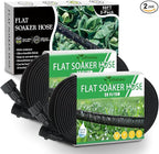 Flat Soaker Hose, Garden Hose with Heavy Duty Double Layer Design, Drip Irrigation Hose Saves 80% Water, Leak Proof Sprinkler Hose for Garden, Lawn, Vegetable plot (100FT)