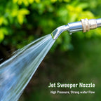 Dreyoo 3/4'' Heavy Duty Sweeper Nozzle for Gutter Cleaning Wand Replace Compatible with Dramm 22311, Brass Garden Hose Nozzle Suitable for Cleaning Gutters Sidewalks Driveways Watering
