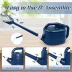 1 Gallon Watering Can, Garden Watering Can Outdoor, Plant Water Can with Removable Long Spout and Stainless Steel Sprinkler Head, Plastic Indoor Watering Cans for Gardening Flower Plants