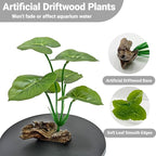 Silk Aquarium Plants Betta Fish Tanks Decor 6-in Soft Aquarium Decorations Fish Tanks Plants Leaf Hammock, Artificial Aquarium Plant Fish Tank Decorations Accessories Goldfish Reptile Plants Driftwood