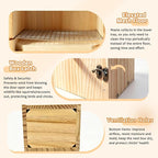 Bird Houses for Outside, Cedar Bluebird Houses with Metal Predator Guard, Birdhouse for Wren Bluebirds Finches Swallows,Ventilated Design & Easy Access Clean, Natural Wood