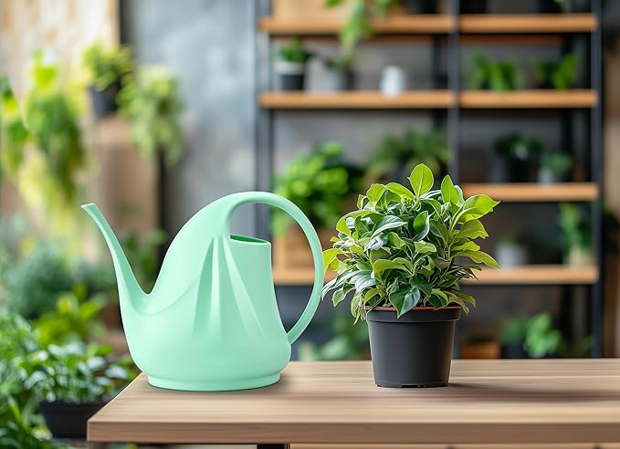 NOBONDO Watering Can for Indoor Plants, Outdoor Flowers, and Hanging Baskets – Long Spout for Precision Watering, Minimalist Nordic Style, Ideal for Houseplants and Bonsai (1/3-Gallon, Charcoal Grey)