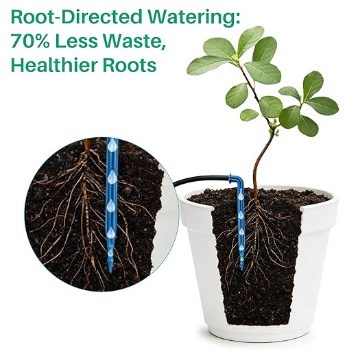 NFESOLAR 4W Solar Automatic Drip Irrigation Kit with LCD Timer, Customizable Watering Duration 1–30min & Interval 3h–7d, Anti-Siphoning Device for Potted Plants, Balcony, Garden, Patio, Vacation