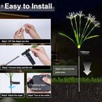 Solar Garden Lights Outdoor: Waterproof 6-Pack DIY Decorative Firework Lights with 2 Modes for Yard Patio Pathway Outside Fairy Decor - Mothers Day Gifts for Women Mom, Warm White