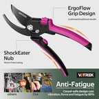 VOTREK® Pruning Shears for Gardening, [Patented Stepless Handle Opening] - Garden Scissors with Ultra-Sharp SK5 Steel for Weak Hand, Fit for All Hand Sizes, Bonsai Scissor Cuts 1-Inch Branches