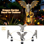 Dragon Tree Hugger Garden Statue - Resin Dragon Figurine Wall Hanger Sculptures Decor with Solar Lantern Lights, Outdoor Waterproof for Balcony Wall Porch Yard, Gifts for Mom Women Mother's Day