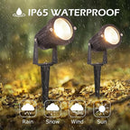 REEGOLD Low Voltage Landscape Lights Outdoor: 7W 700LM LED Landscape Lighting with Connectors for Tree Garden Yard Pathway | 12V 24V Warm White 2700K Spotlights | IP65 Waterproof | 6 Pack