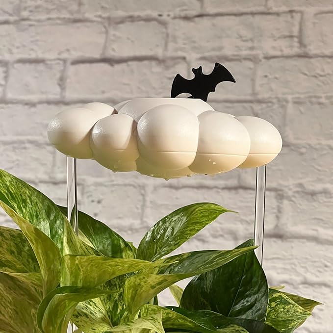 The Original Dripping Rain Cloud for Plants, Plant Watering Rain Cloud, Plant Lover Gifts, Plant Lady Gifts for Women, Plant Accessories (Cloud with Bat)
