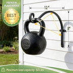 Lifyzoon Hanging Plant Brackets Outdoor: 50lbs Weight Capacity - Hanging Bird Feeder Hangers, 12-Inch Black Metal Outdoor Wall Hooks for Heavy Plants - 4 Pack, Birdhouse, Wind Chimes
