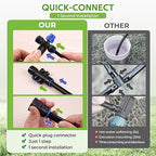 HIRALIY 100FT Drip Irrigation Kit with Garden Water Timer-2 Zone, Automatic Garden Watering System for Raised Bed, Quick Connect Design, Irrigation System for Plant Patio