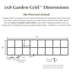 Garden Grid Watering System - 2x8 Standard | Preassembled Garden Watering System for Raised Garden Beds | 1-Min Setup, USA-Made, Lasts 5-10x Longer Than Drip & Soaker | 22.5"x88"
