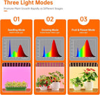 Bstrip Indoor Greenhouse with Grow Lights, 4 Tier 27.2" L×19.9" W×61.8" H Mini Greenhouse with Zippered PVC Cover for Seed Starting Trays, Dimmable 2FT 60W Plant Light for Indoor Plants with Timer