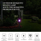 Qualirey 4 Pcs Solar Bug Zapper Waterproof Mosquito Killer Solar Light Power Repellent Lamp for Moth, Gnat, Fly, Small Flying Insect Indoor Outdoor Garden Patio, Purple & White (Plastic, Black)