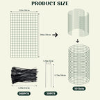 succulentlovers 10 Sets 20"x 12" Wire Plant Protector from Animals, Plant Protector Cages with Zip Ties & Stakes, Garden Plant Protectors Chicken Wire Plant Covers for Flower and Vegetables Protection