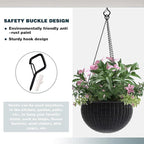 12 PCS Q-Hanger Hooks for String Lights, Ceiling Hangers for Plants & Wind Chimes, Christmas Decorations Outdoor Hooks (Square Hanger) Black