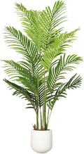 Artificial Palm Tree 5FT, Fake Tree Tall Fake Plant with White Planter, Artificial Tree Faux Floor Plant Artificial Plant Indoor for Home Office Living Room Decor
