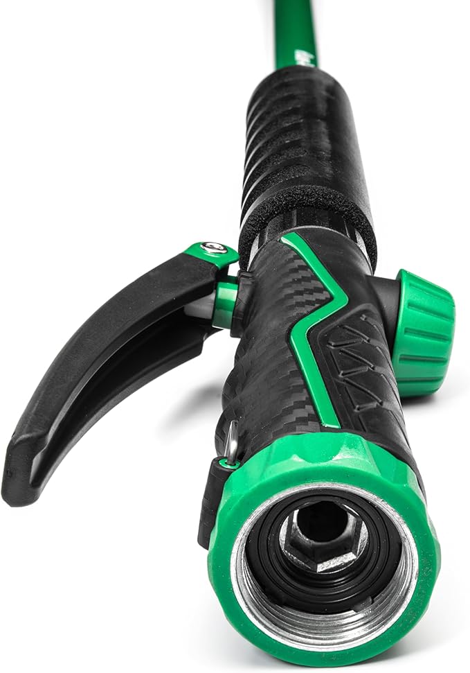 Rain Bird TRNZLWAND16 16" Watering Wand Garden Hose Nozzle, Front Trigger, Carbon Fiber Texture, Shower Spray Pattern