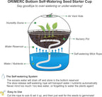 ORIMERC 30 Set Nursery Pots with Humidity Dome, Clear Nursery Pots with Drainage, Self Watering Small Plant Pots, Seedling Pots for Plants, Seed Starter Pots for Planting Vegetables Fruit Flower